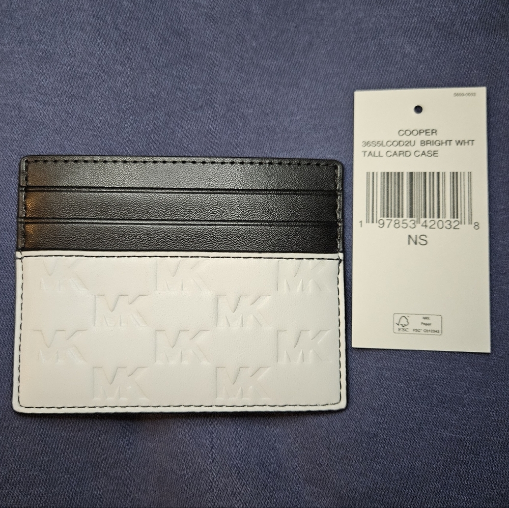 Michael Kors Cooper Embossed Logo Card Holder